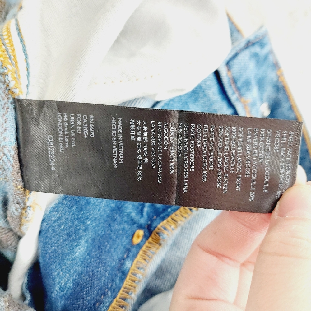 NEW BDG Urban Outfitters Half Plaid Half Jean Pants P6243 - Picture 8 of 9